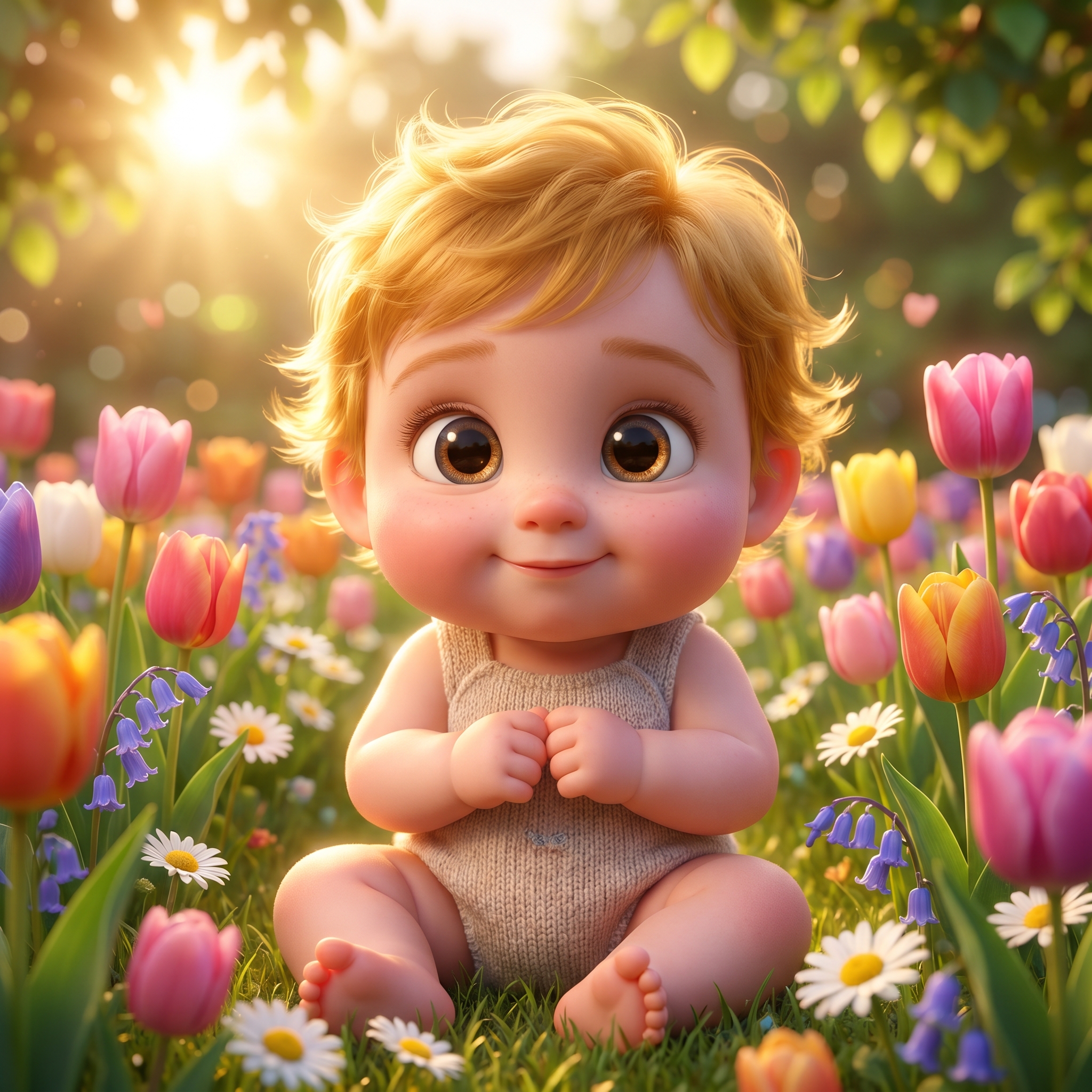 Adorable Baby Sitting